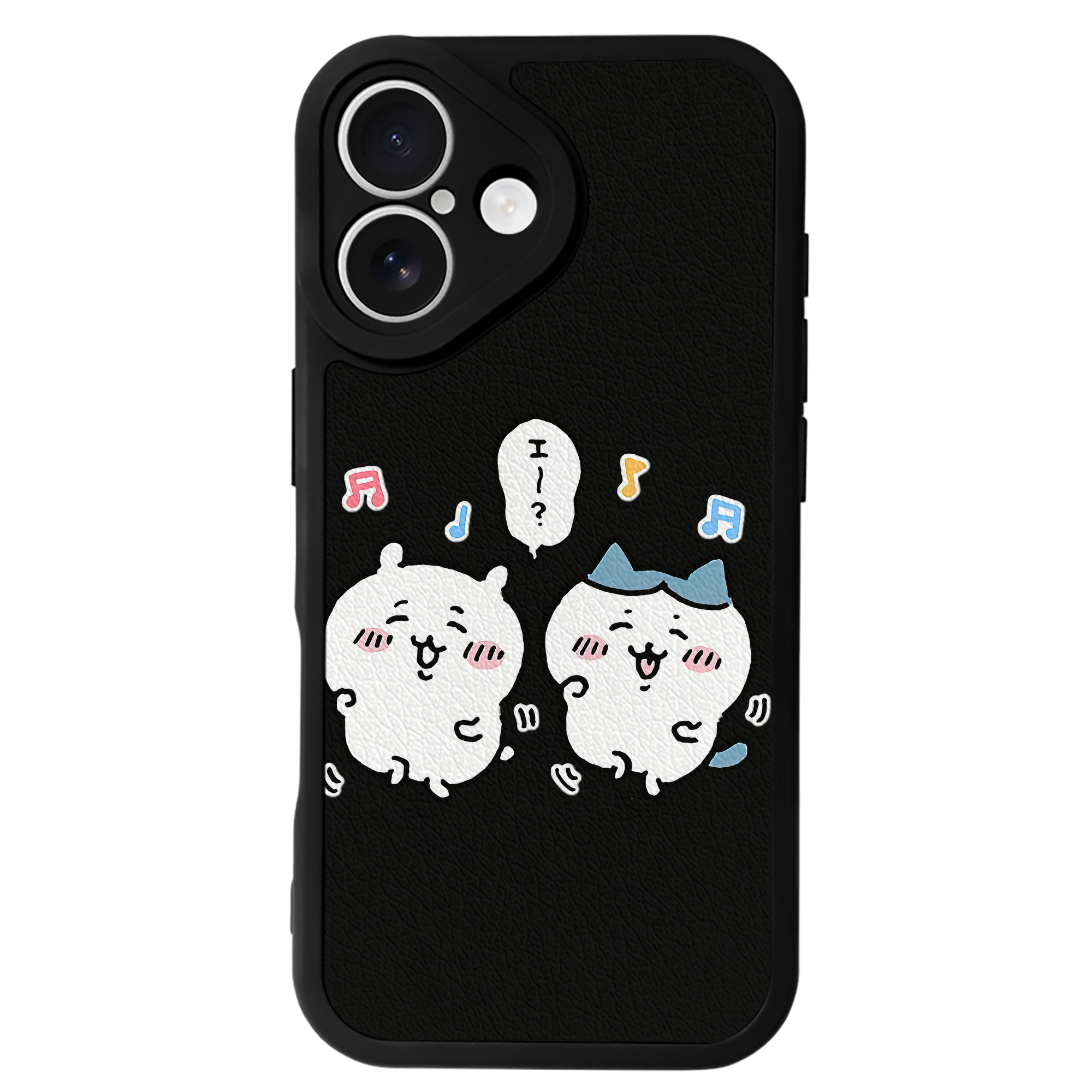（画像用） ちいかわ ハチワレ Chii-kawa hachiware 【iPhone 16シリーズ対応】シリコンスマホケース（レザー調） 材質：シリコン